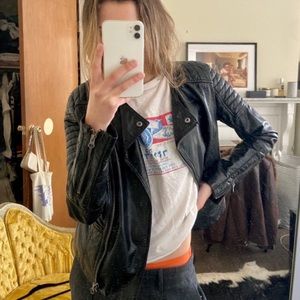Free People Faux Leather Moto Jacket